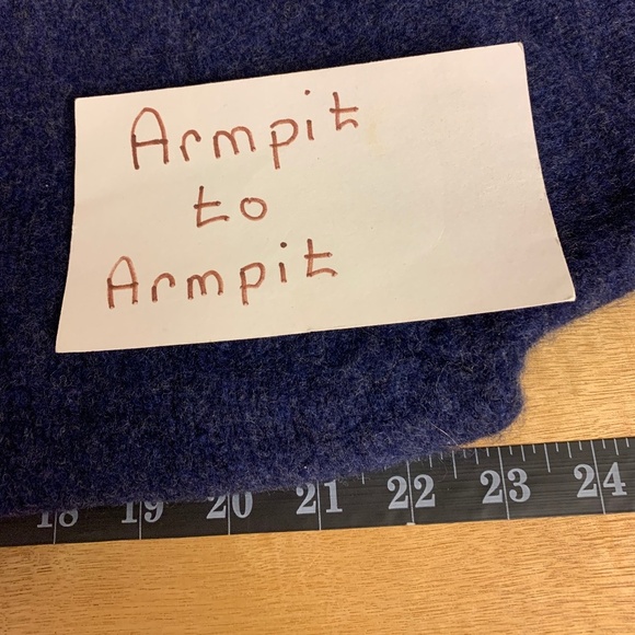 Fisherman Out of Ireland women sweater SZ M navy wool & cashmere warm outdoors - Picture 8 of 10